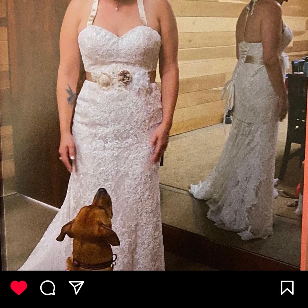 Champagne wedding dress. In great condition. $225 or best offer